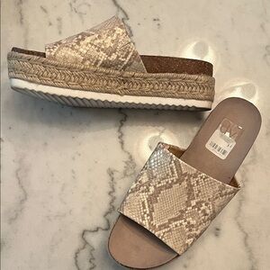 DV by Dolce Vita Snakeskin Espadrille Slides